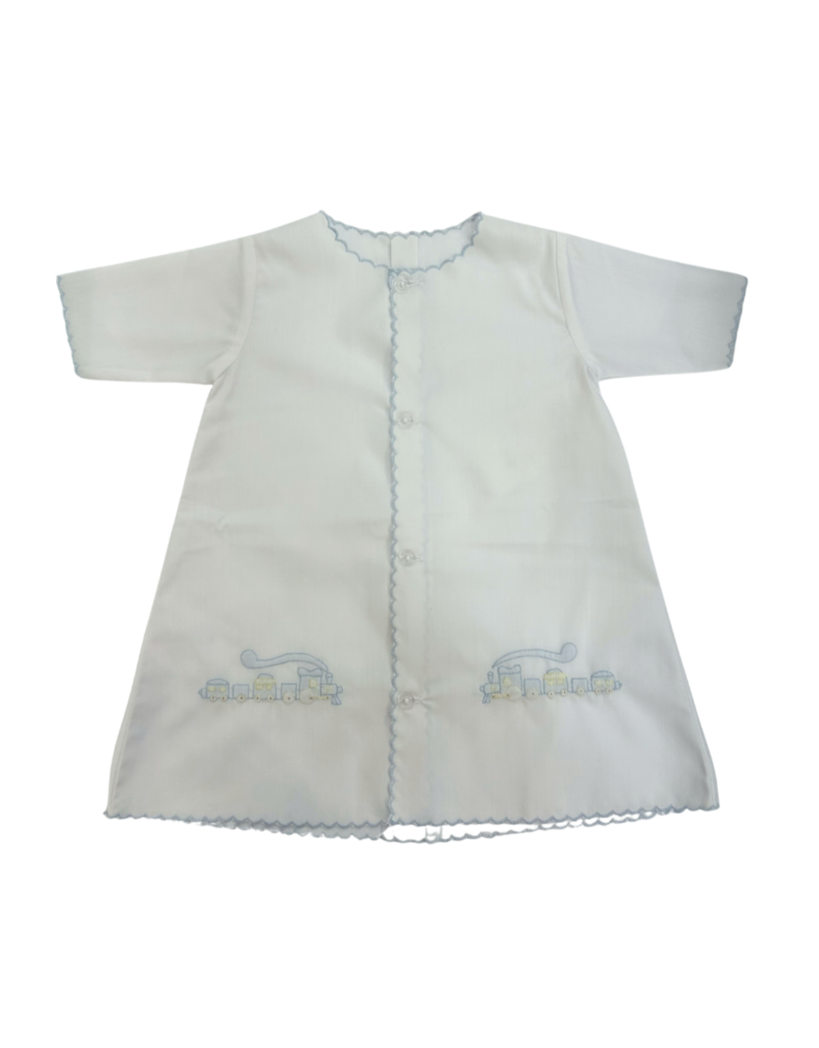 Auraluz White LS Day Gown Trains