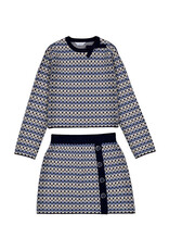 Mayoral Tricot Skirt Set, Night w/ Black Bow