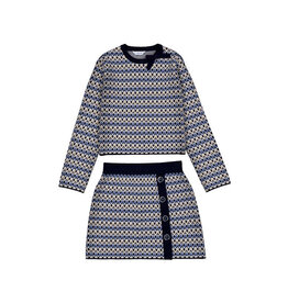 Mayoral Tricot Skirt Set, Night w/ Black Bow