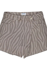 Mayoral Twill Skort, Chocolate Tiger Print