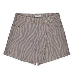 Mayoral Twill Skort, Chocolate Tiger Print