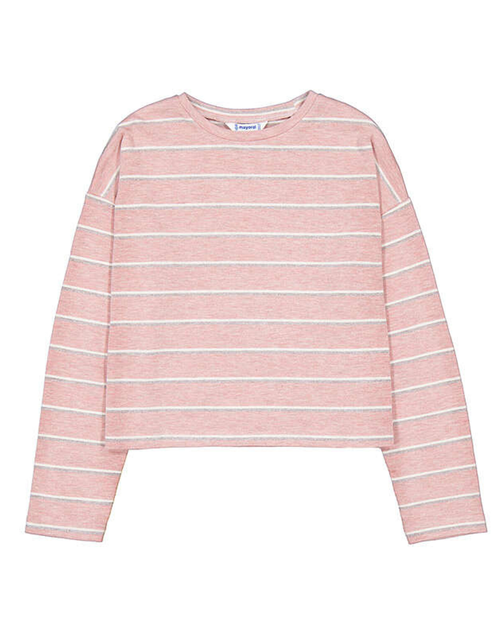 Mayoral LS Stripe T-Shirt, Blush