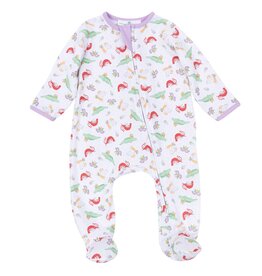 Magnolia Baby Bayou Pals Print Zip Footie