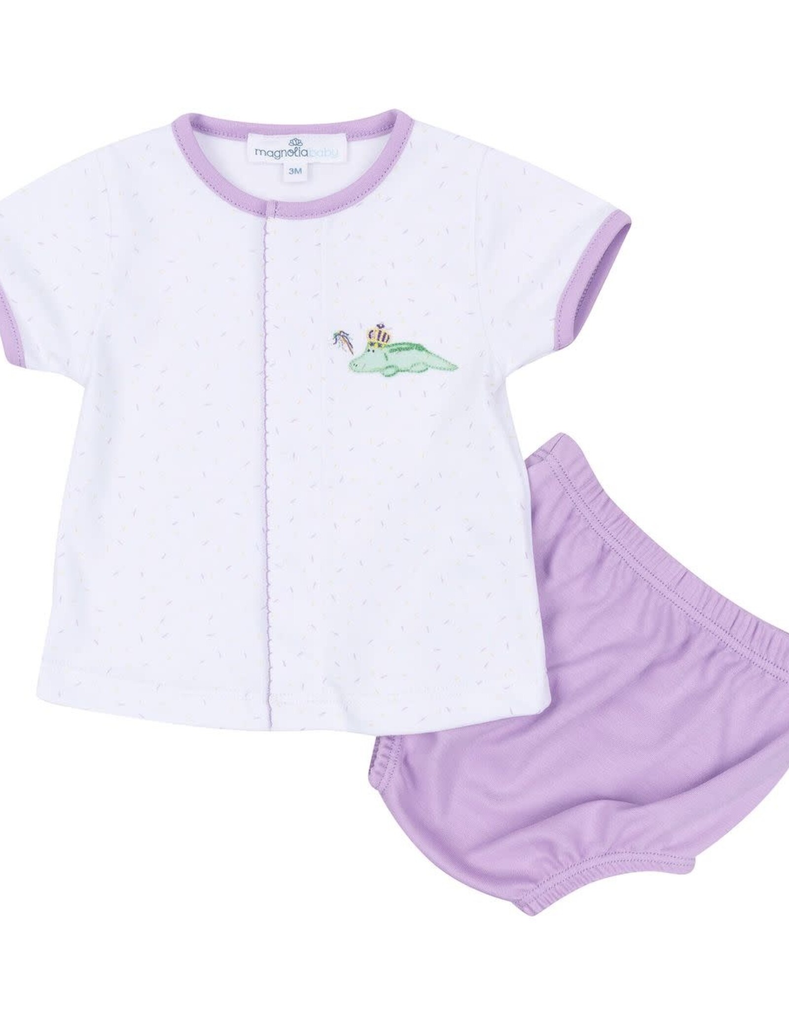 Magnolia Baby Bayou Pals Lilac Boy Diaper Cover Set