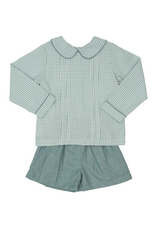 The Oaks Tyler Teal Briar Check Short Set