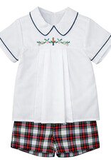 Krewe Kids Tucker Pleat Short Set, Christmas Tartan