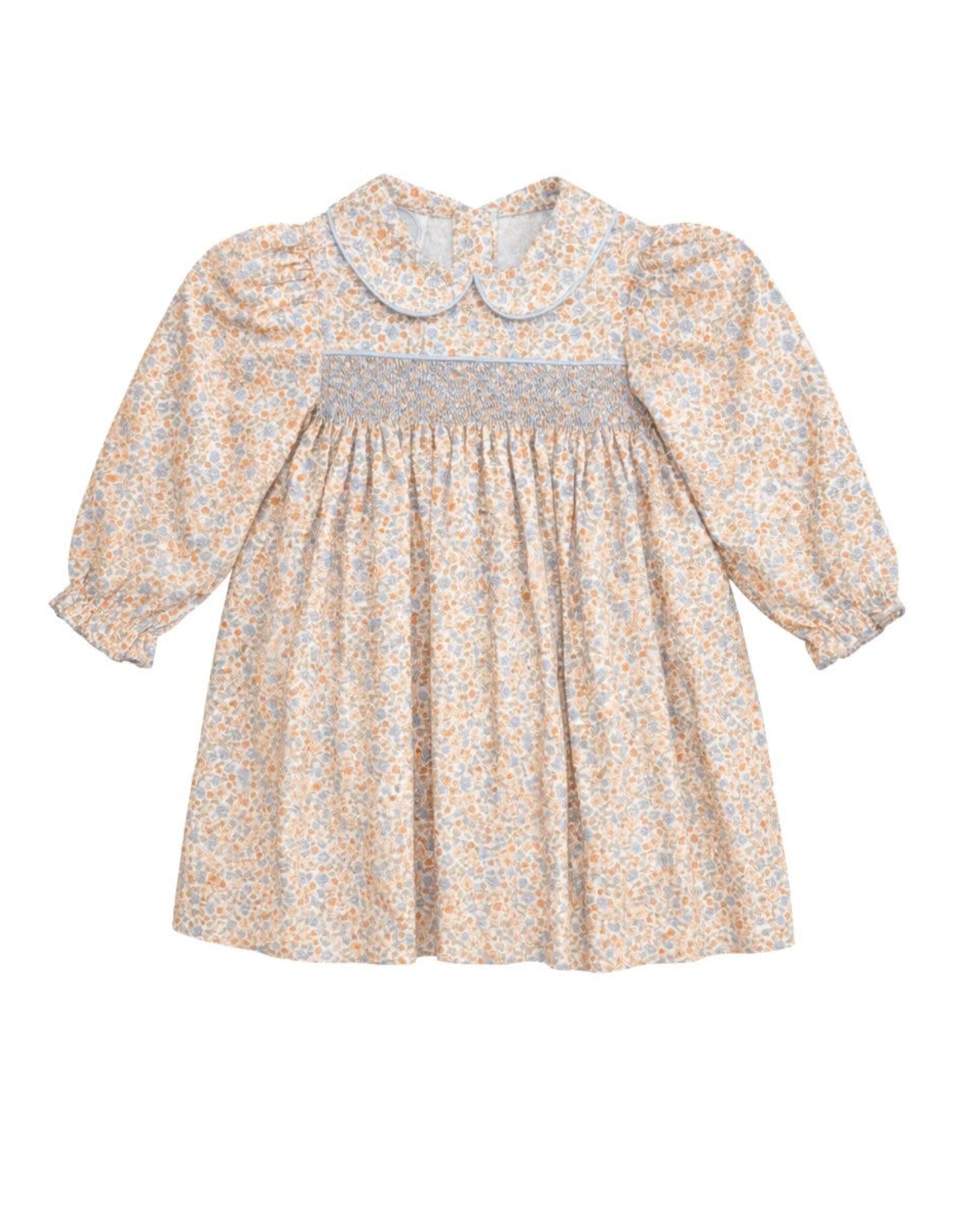 Krewe Kids Cora Smocked LS Dress, Fall Ditsy Floral