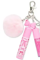Iscream Bow Lip Gloss & Lip Balm Key Chain Set