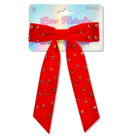 Iscream Red Rhinestone Bow Hair Clip