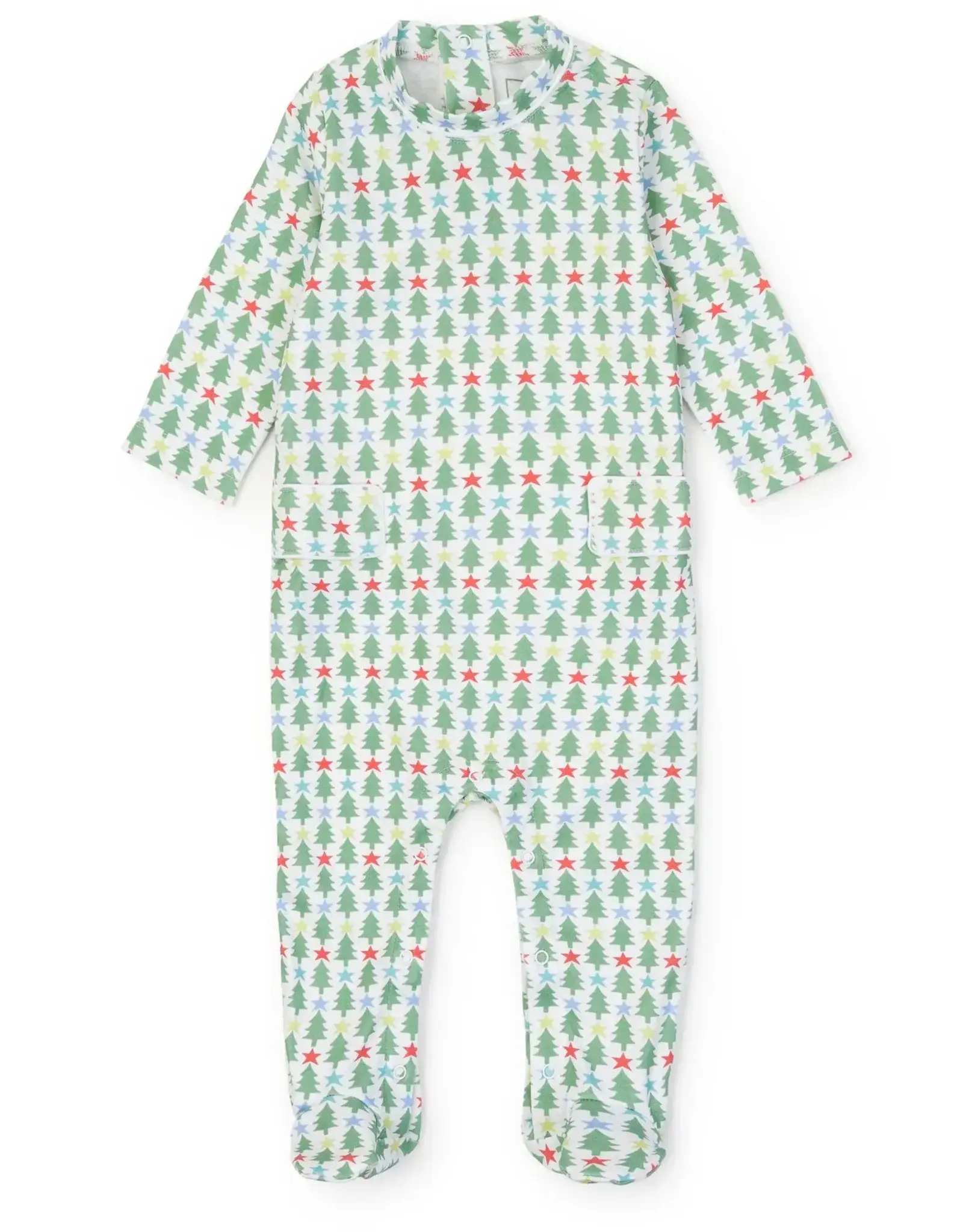 Lila + Hayes Preston Romper, Tree Topper Stars
