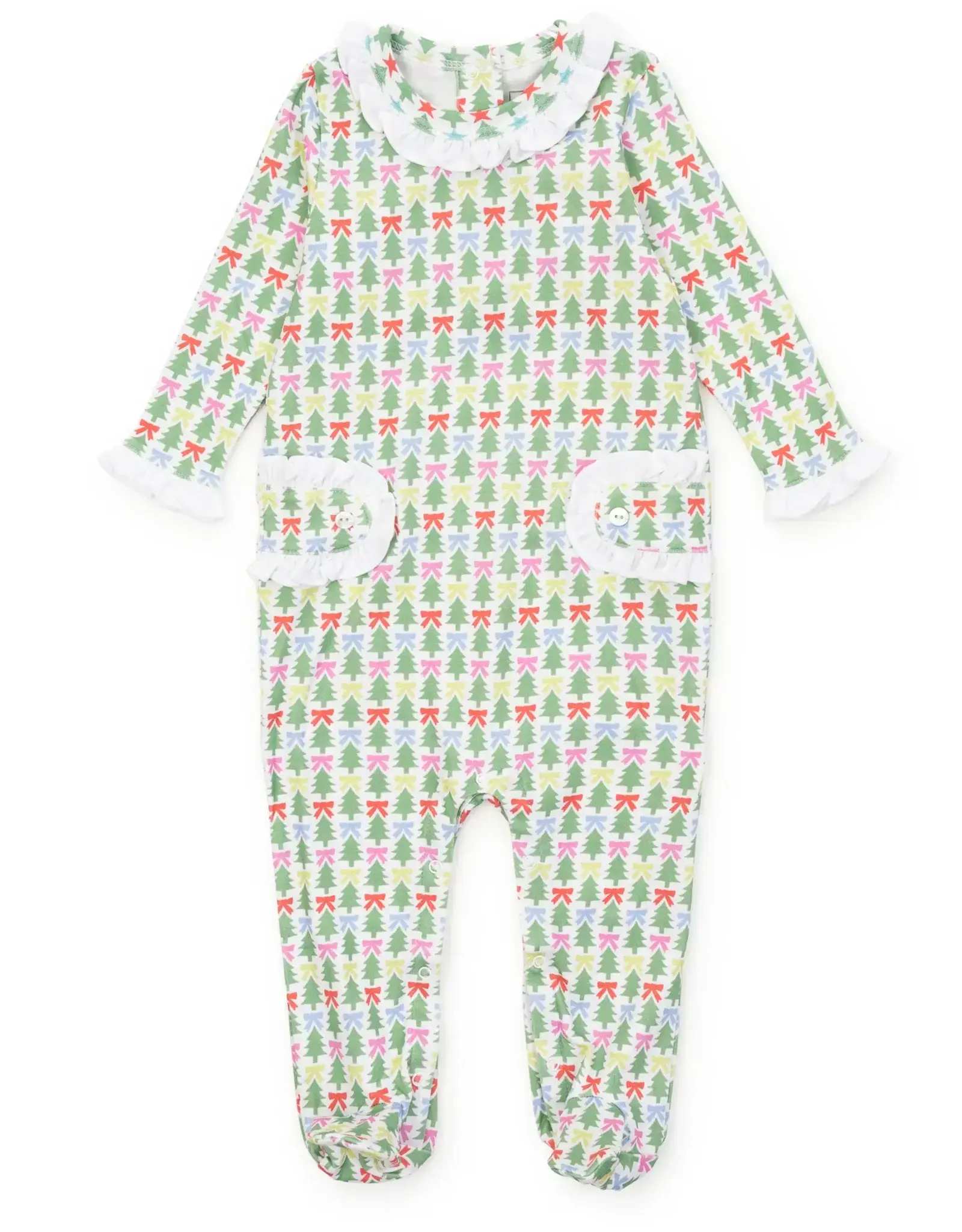 Lila + Hayes Lucy Romper, Tree Topper Bows