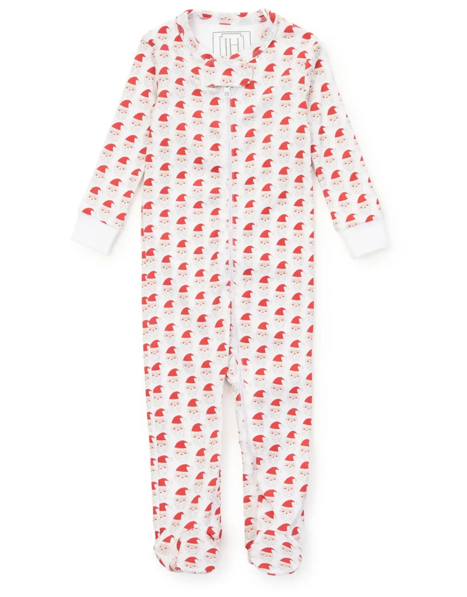 Lila + Hayes Parker Zipper Pajamas, Whimsical Santa