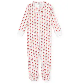 Lila + Hayes Parker Zipper Pajamas, Whimsical Santa