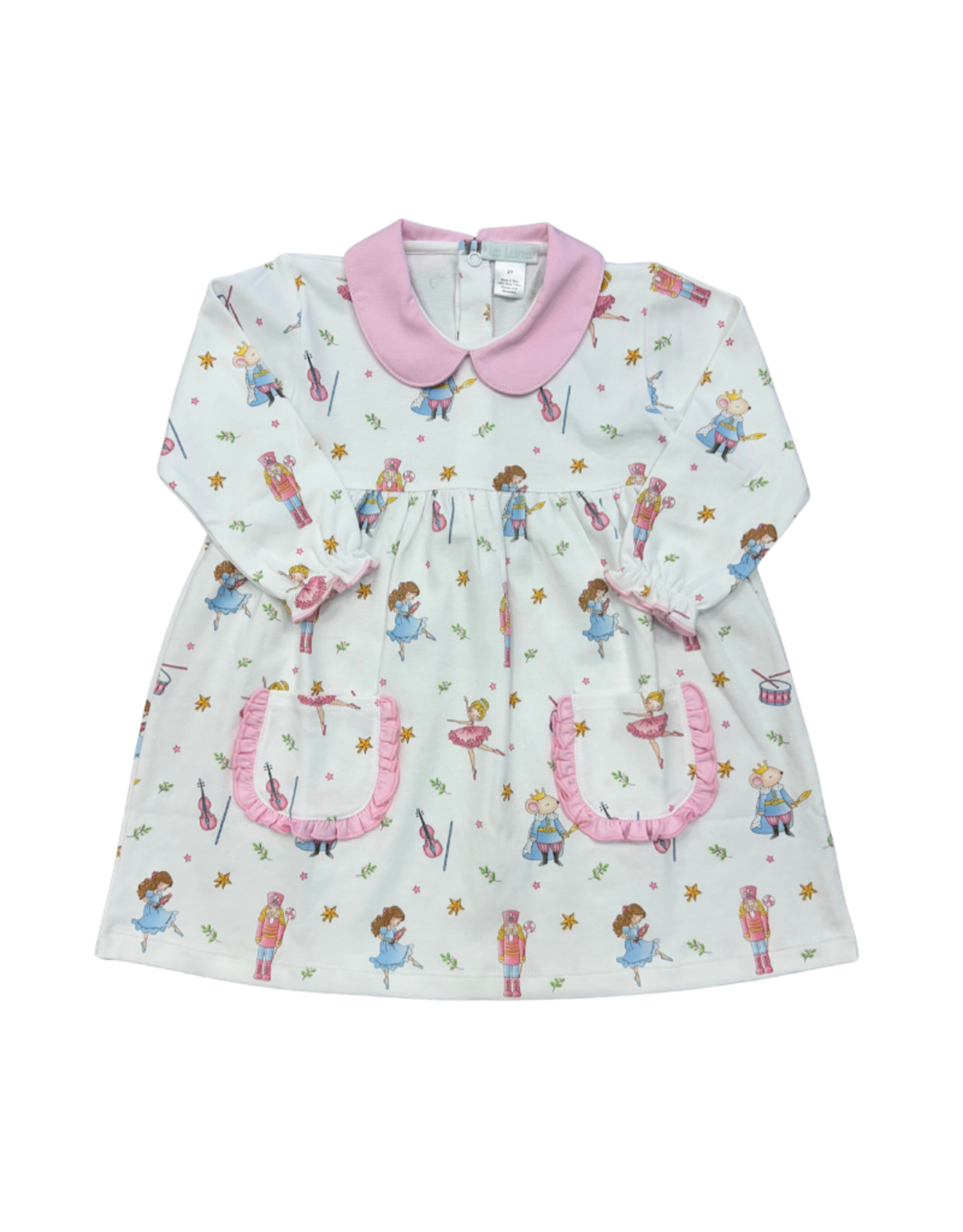 Lulu Bebe LLC Susie Pocket Dress, Pima Nutcracker