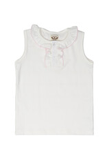 The Oaks Lucy White w/ Pink Trim Top