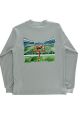 The Bailey Boys LS Performance Logo Tee, Football on Sage