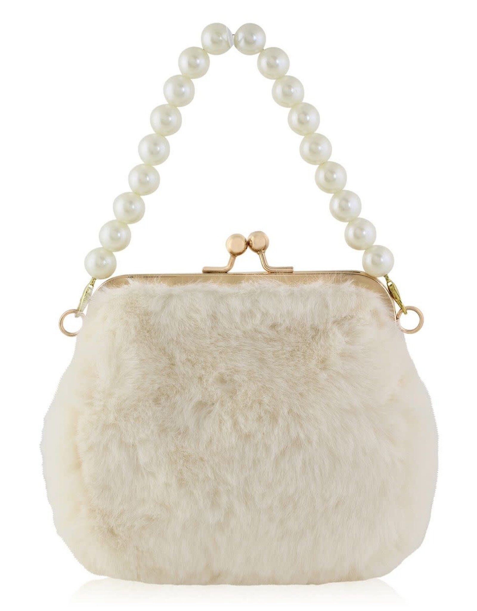 Carrying Kind Lovie, Faux Fur with Pearls Medium