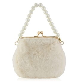Carrying Kind Lovie, Faux Fur with Pearls Medium