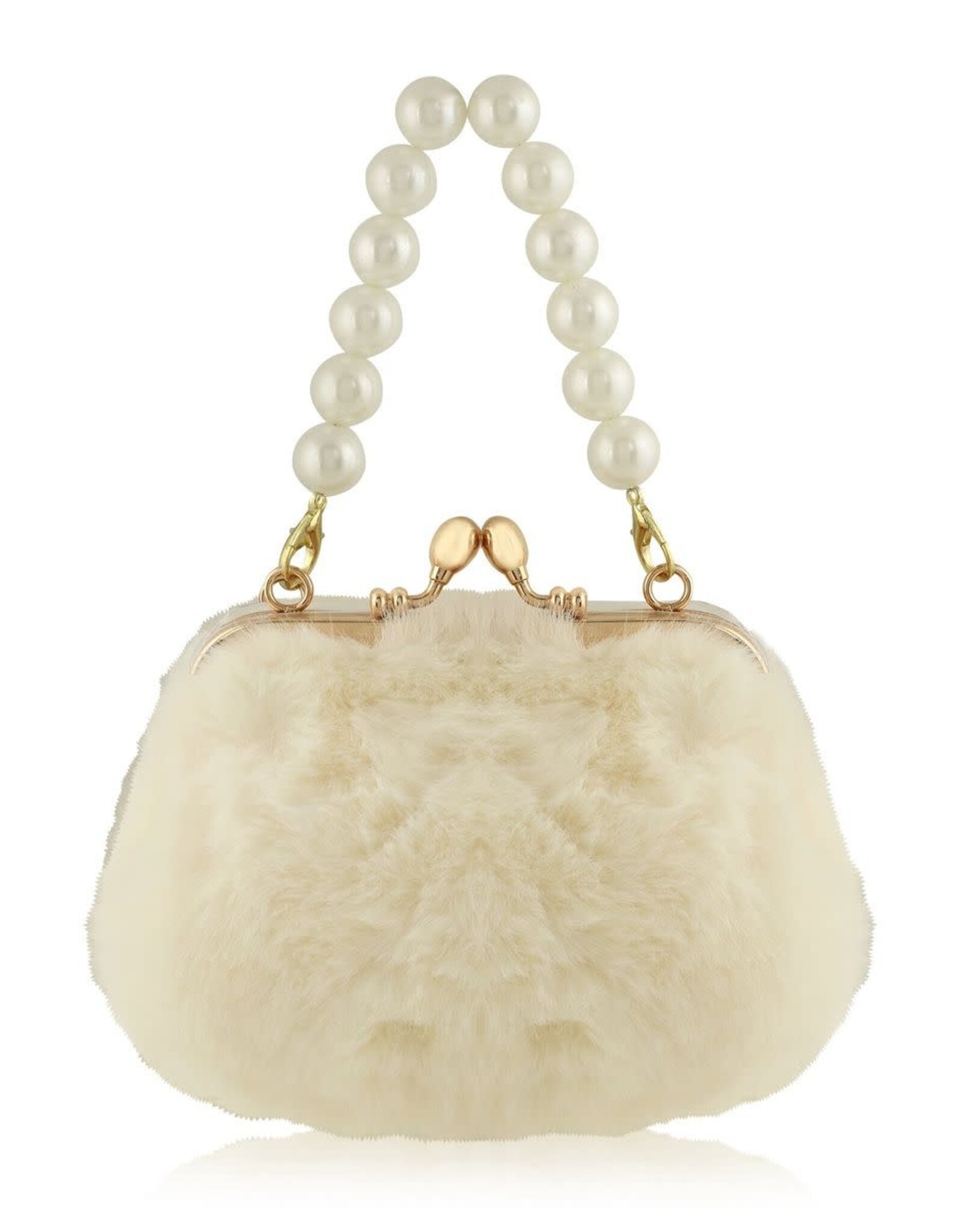 Carrying Kind Lovie, Faux Fur with Pearls, Small