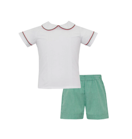 Petit Bebe Sebastian Green Short Set