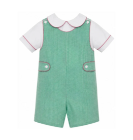 Petit Bebe Sebastian Green Gingham Jon Jon Set