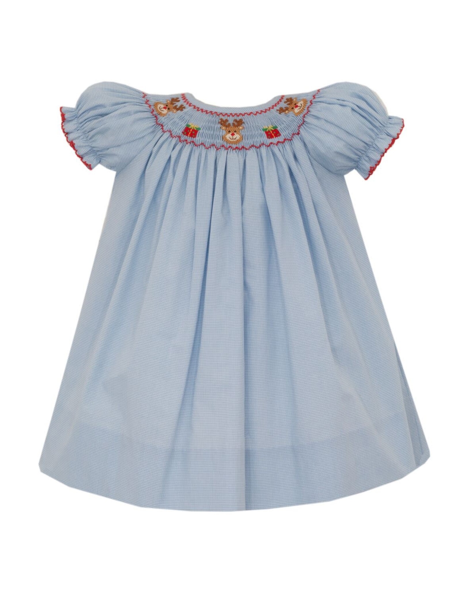 Petit Bebe Reindeer Blue Check Bishop