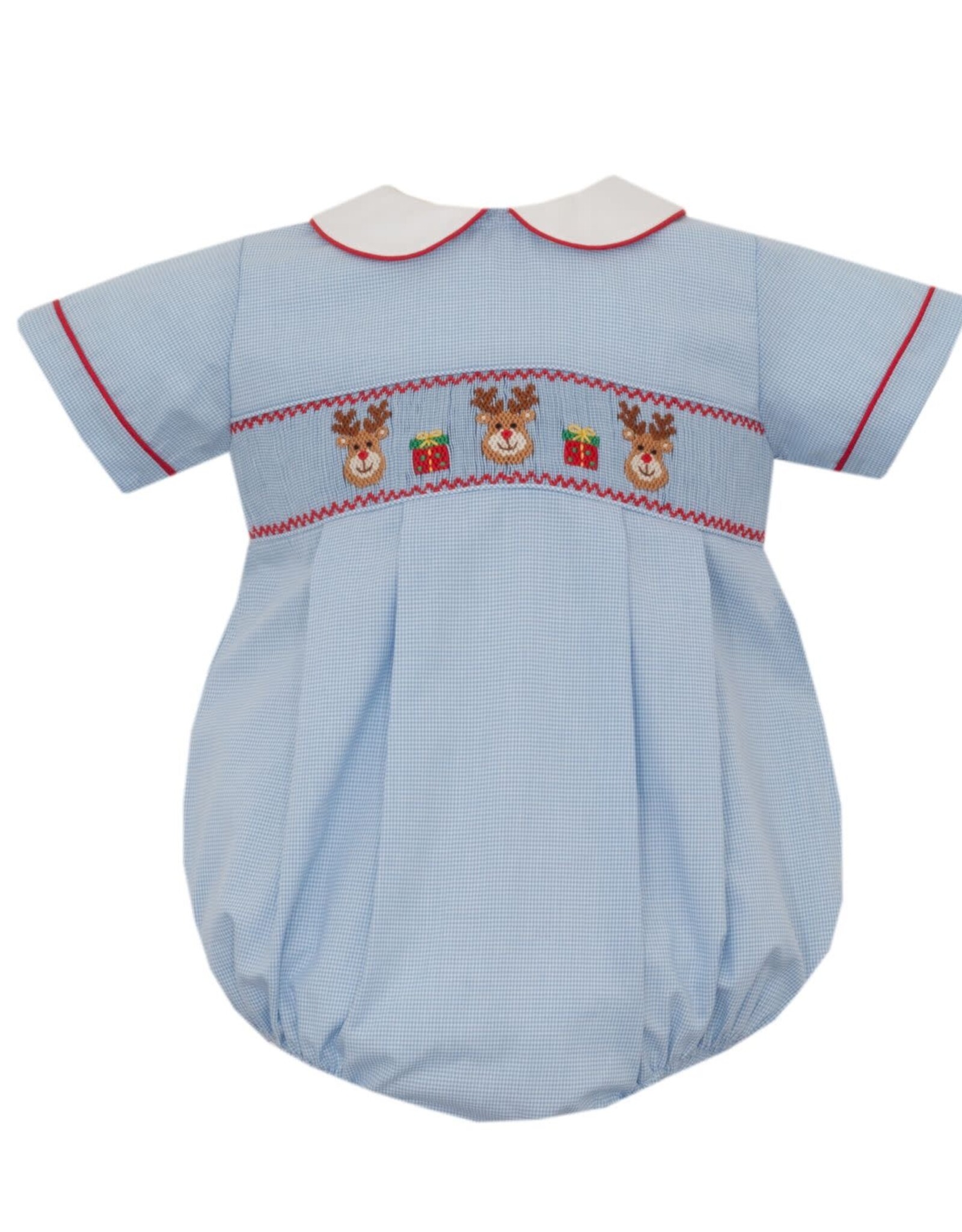Petit Bebe Reindeer Blue Check Bubble