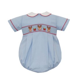 Petit Bebe Reindeer Blue Check Bubble