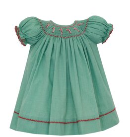 Petit Bebe Candy Cane Green Gingham Bishop
