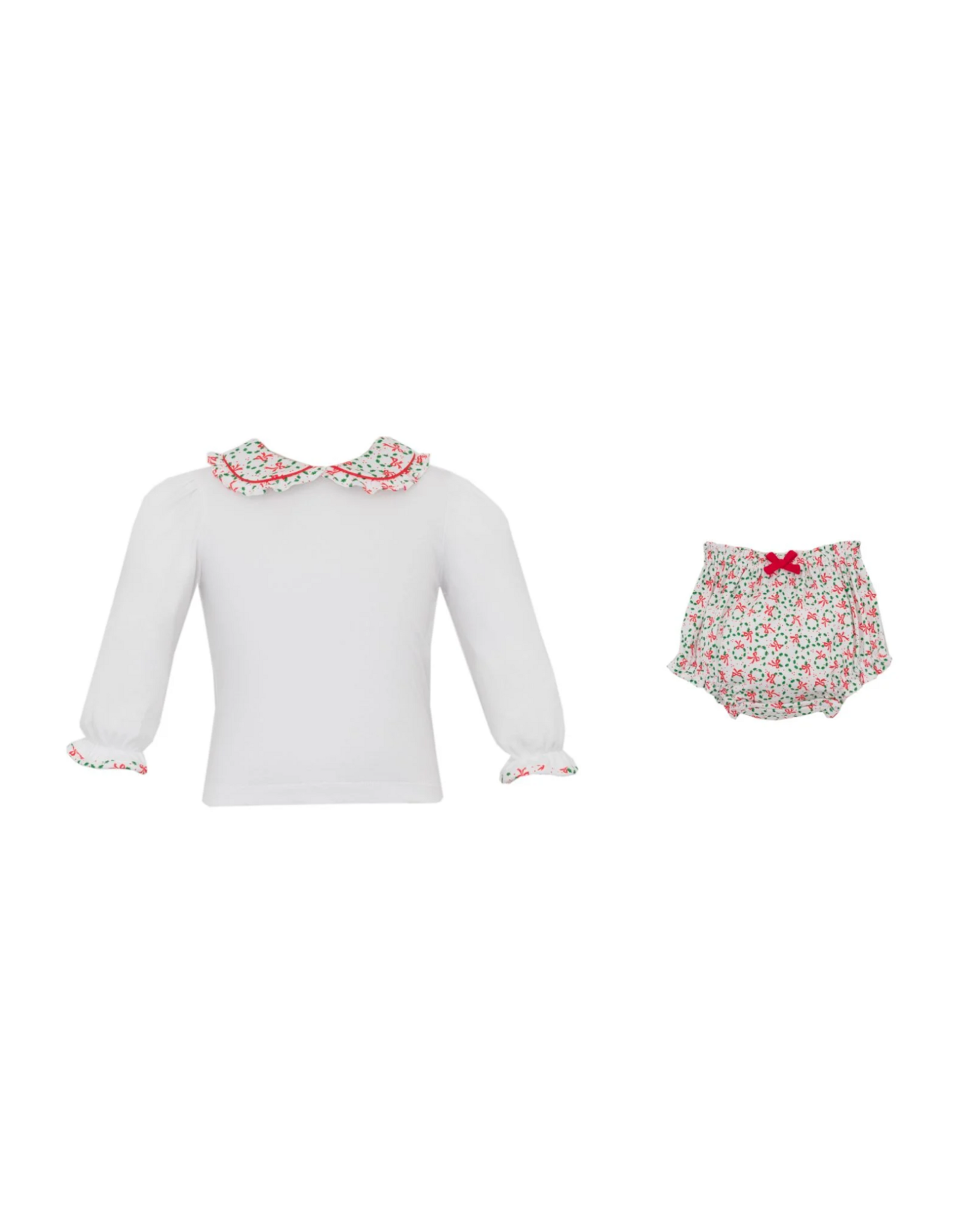Petit Bebe Girls Holiday Wreath Set