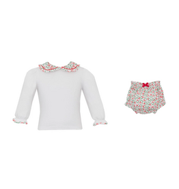 Petit Bebe Girls Holiday Wreath Set