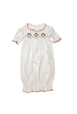 Petit Bebe White Wreath Gown