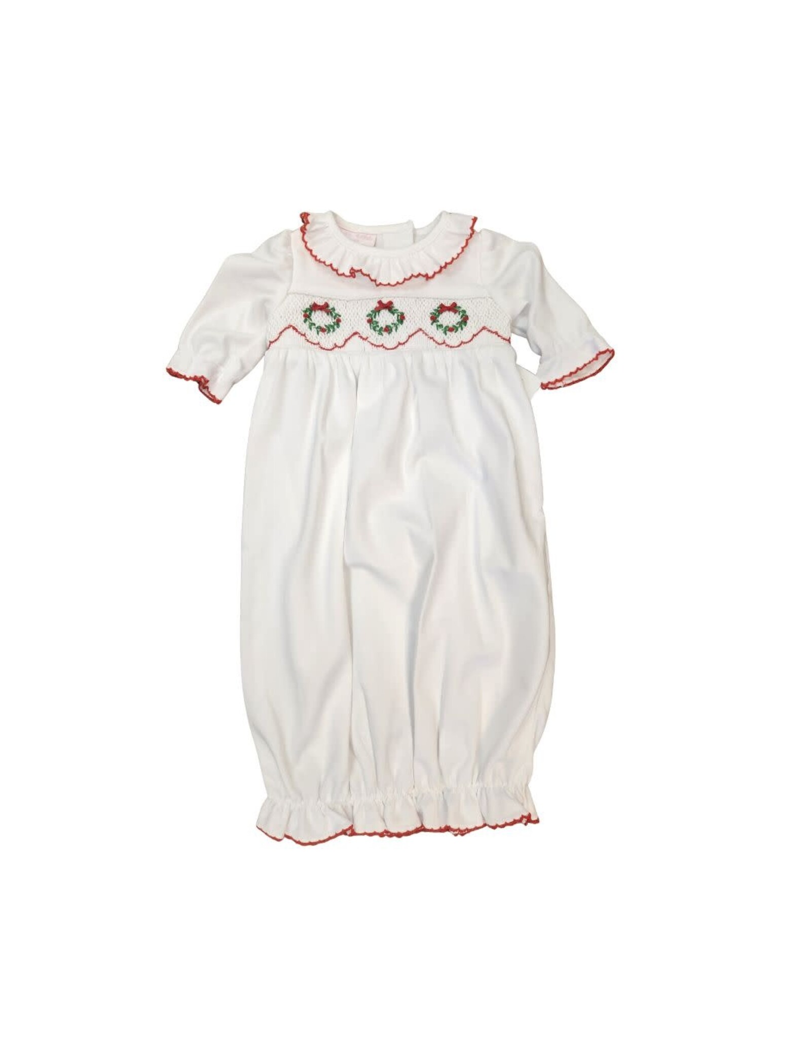 Petit Bebe White Wreath Gown