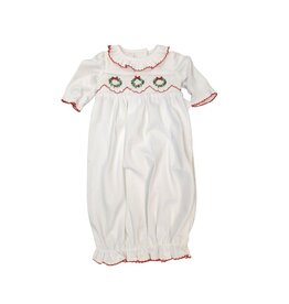 Petit Bebe White Wreath Gown