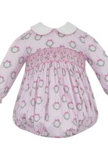 Petit Bebe LS Pink Wreath Short Bubble