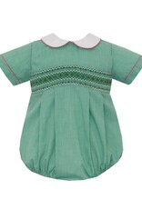 Petit Bebe Sebastian Smocked Green Gingham Bubble