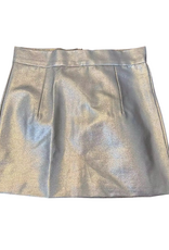 Tweenstyle Gold Zip Back Mini Skirt