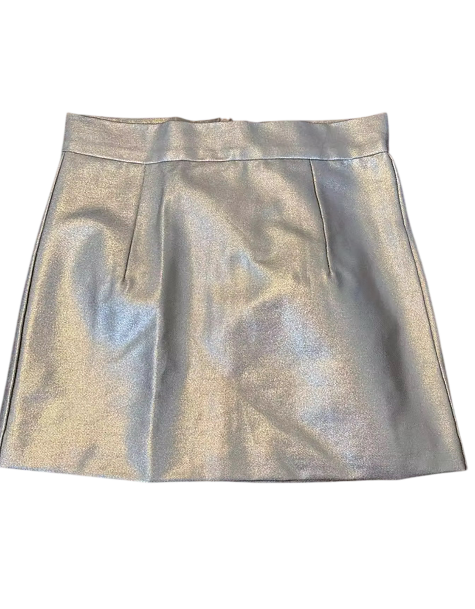 Tweenstyle Gold Zip Back Mini Skirt
