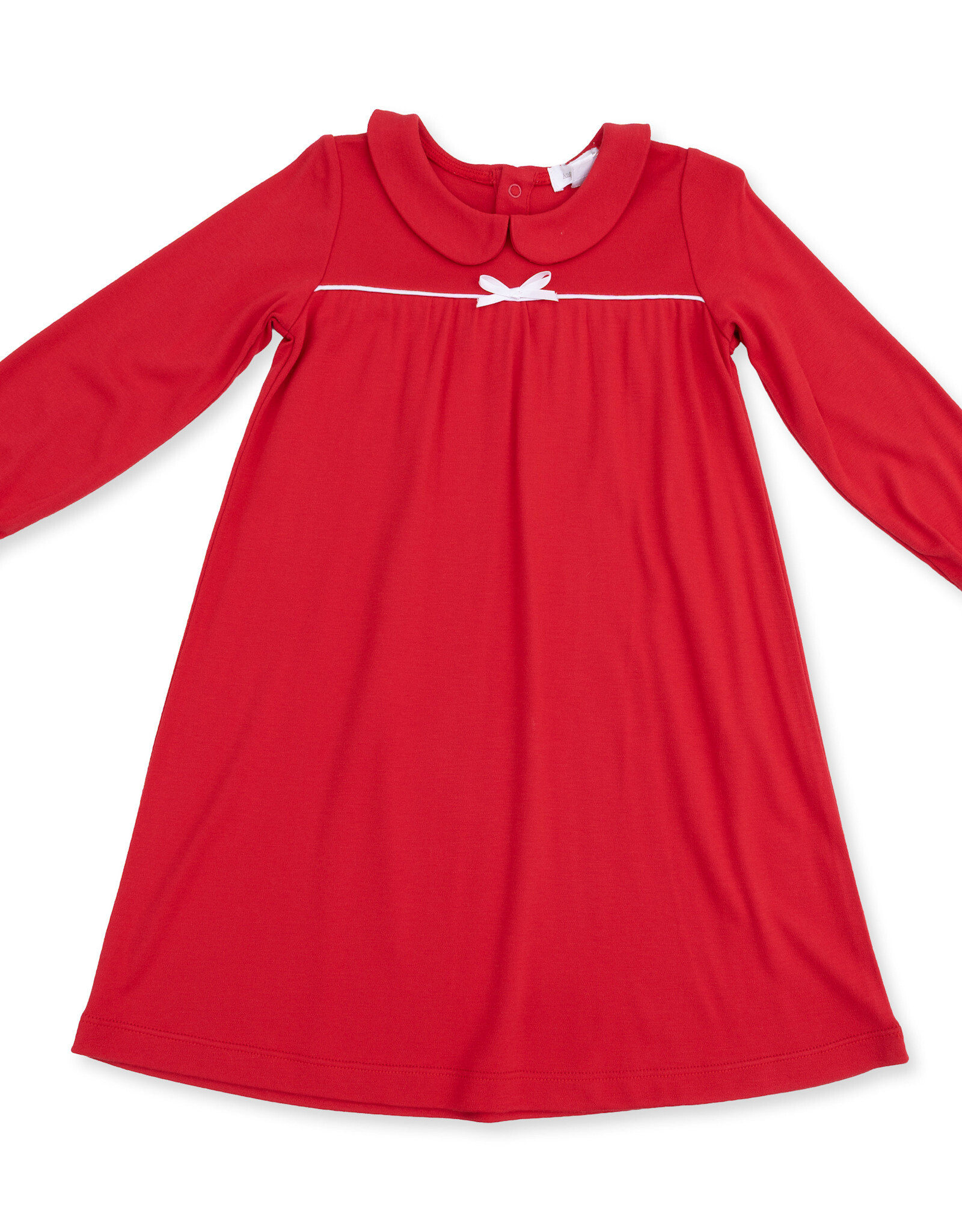 Angel Dear Ribbon Red - Long Sleeve Gown with Peter Pan Collar