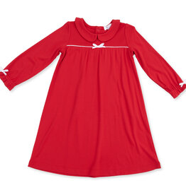 Angel Dear Ribbon Red - Long Sleeve Gown with Peter Pan Collar