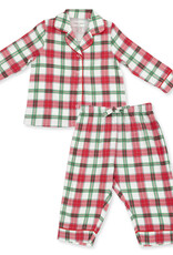 Angel Dear Holiday Plaid LS Coat Style with Pant