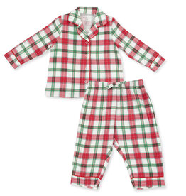 Angel Dear Holiday Plaid LS Coat Style with Pant