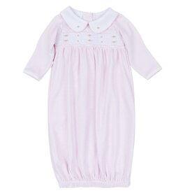 Magnolia Baby Anna Smocked Gown, Pink