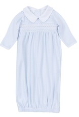 Magnolia Baby Benjamin Smocked Gown, Light Blue