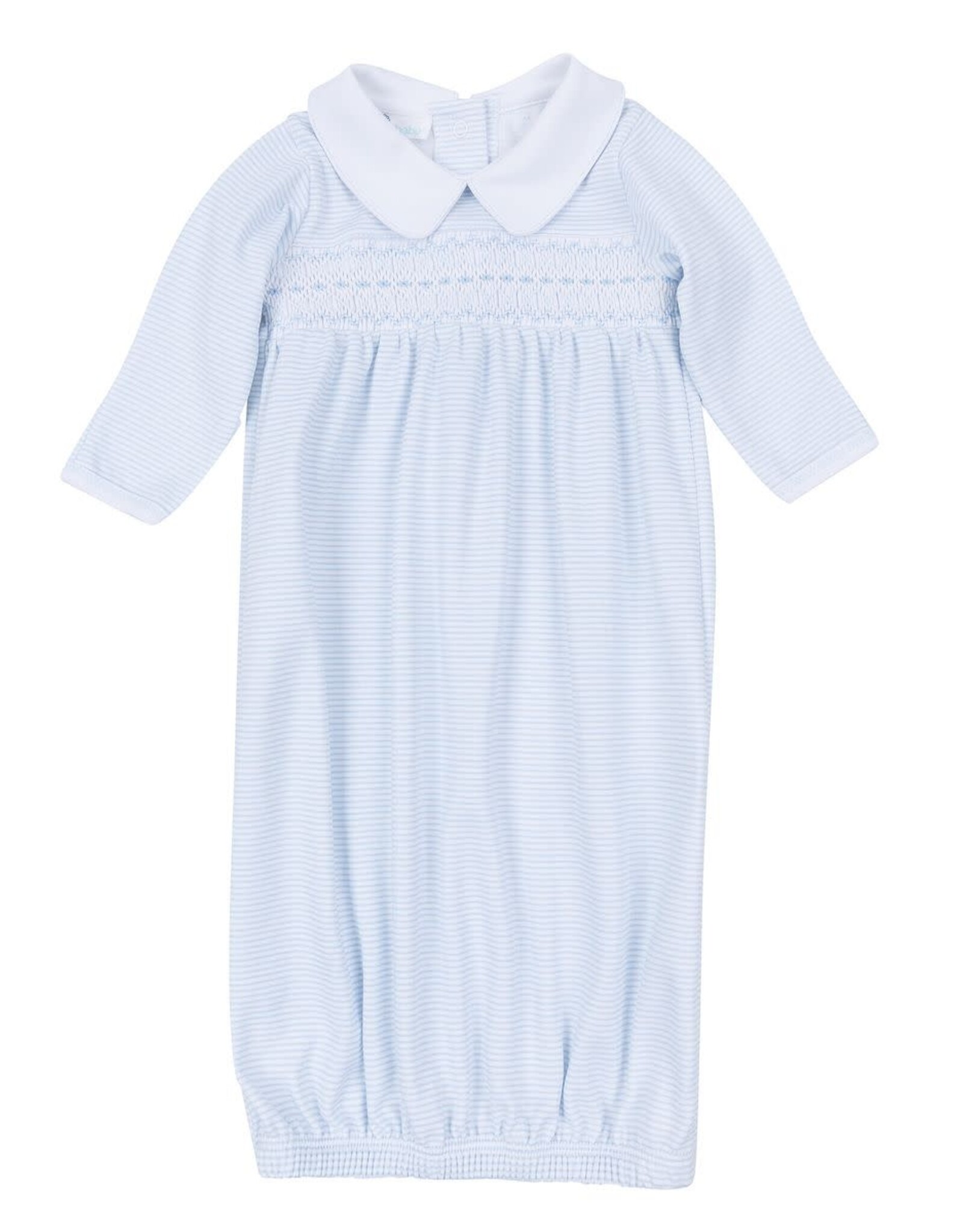 Magnolia Baby Benjamin Smocked Gown, Light Blue