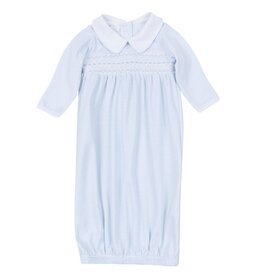 Magnolia Baby Benjamin Smocked Gown, Light Blue