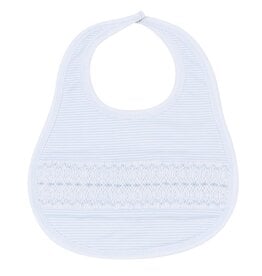 Magnolia Baby Benjamin Smocked Bib, Light Blue