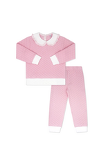 LullabySet Cooper Quilted Playsuit, Petal Pink