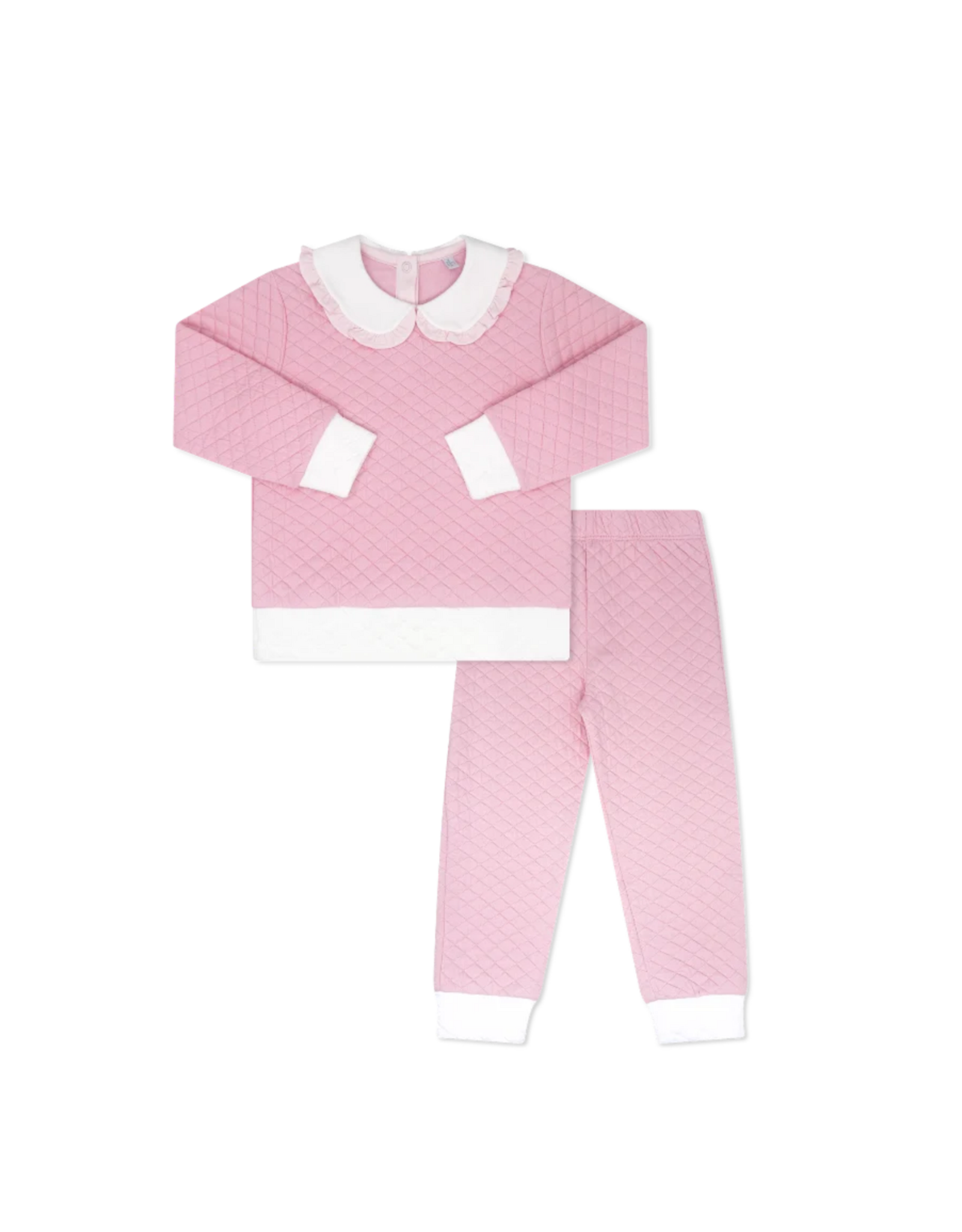 LullabySet Cooper Quilted Playsuit, Petal Pink
