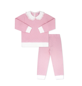 LullabySet Cooper Quilted Playsuit, Petal Pink